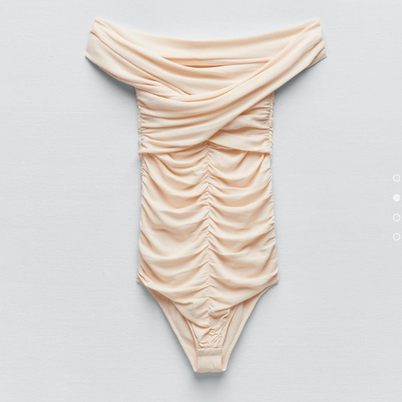 Zara Tops - BEAUTIFUL ZARA Draped Knit Bodysuit
